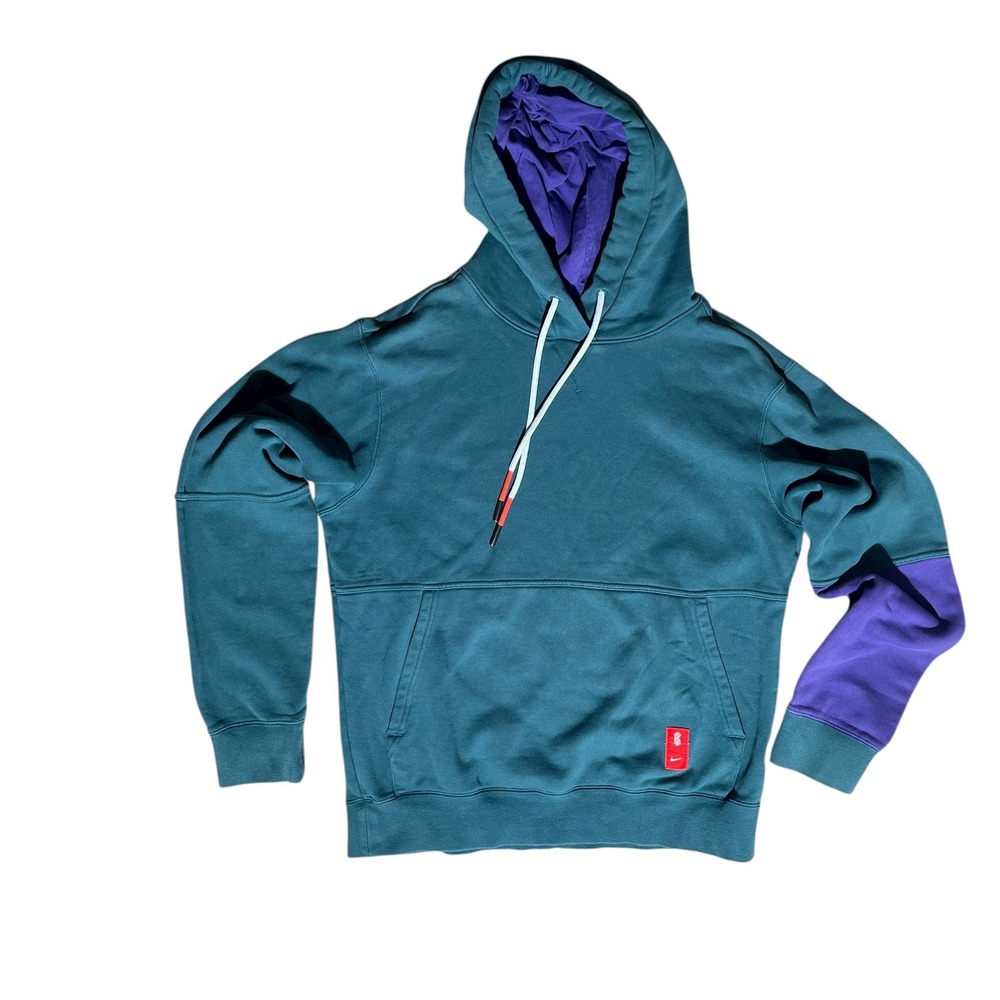 Nike Kyrie Irving Hoodie M Teal Purple Basketball Pullover Rare Colorblock